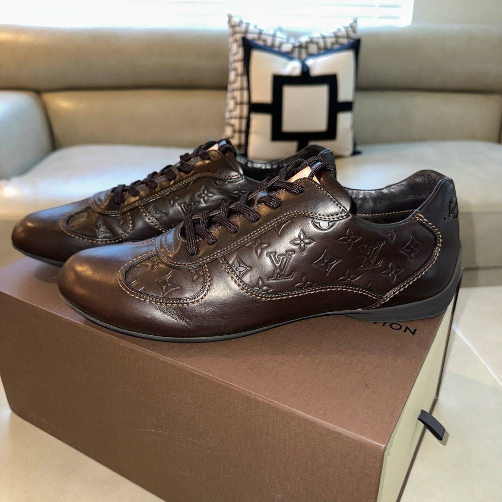 Louis Vuitton Men’s Energie Sneaker Brown Leather LV SZ 8.5